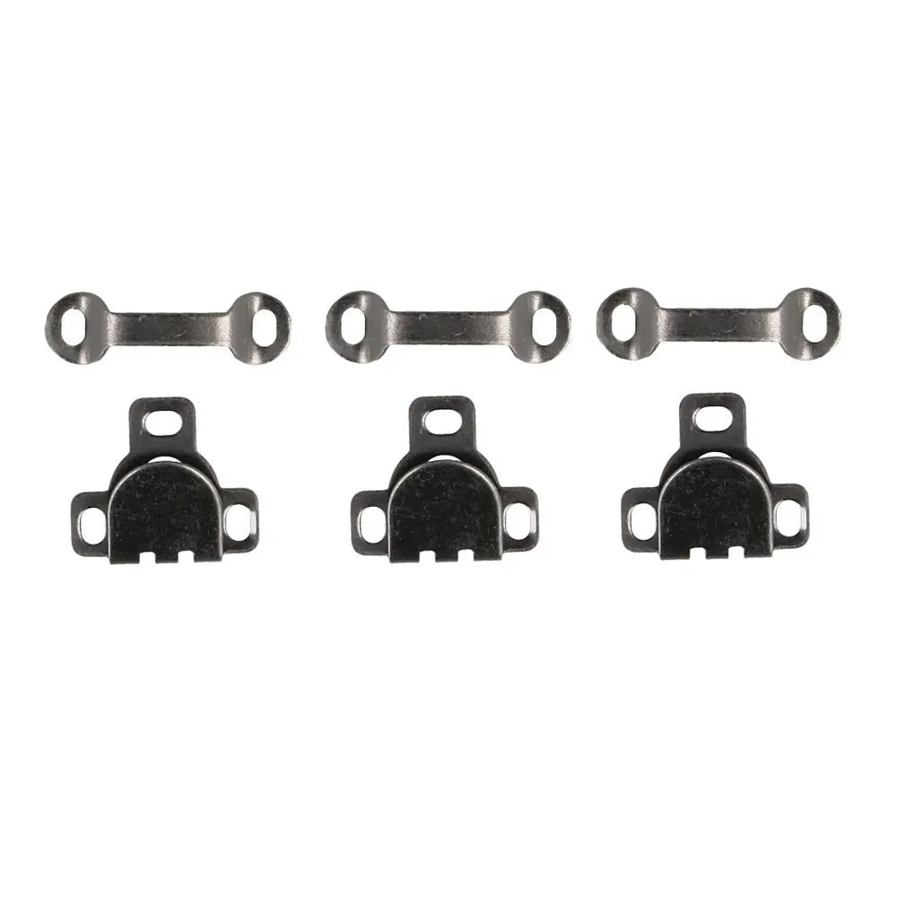 Sew-on hook-and-bar fasteners, XS size - black (3 pairs per pack)