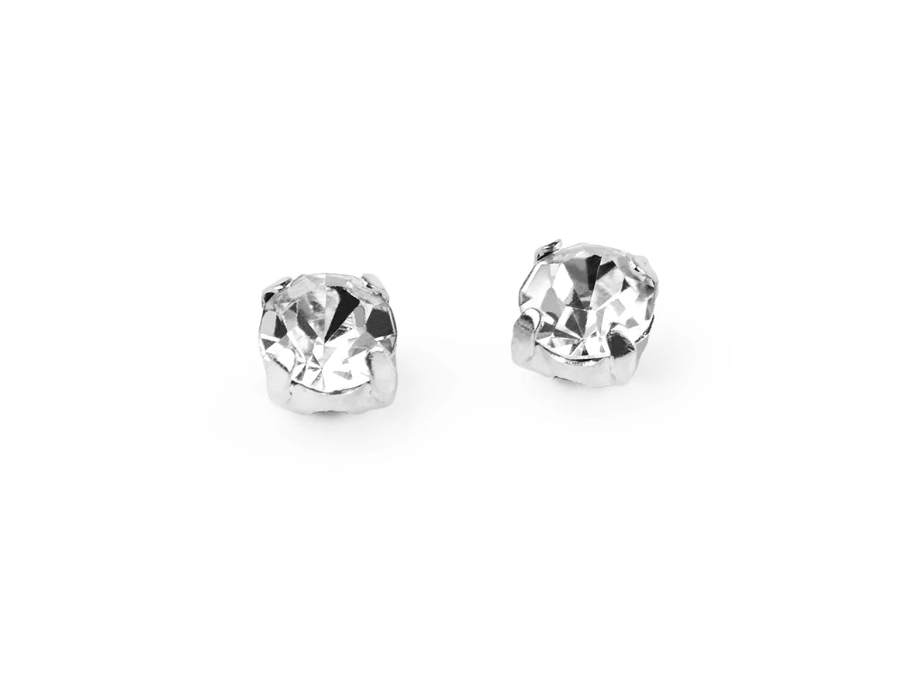 Sew-on crystals with a metal setting | Ø 4.3 mm, 10 pcs.