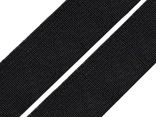 Flat elastic band - 3,5 cm black