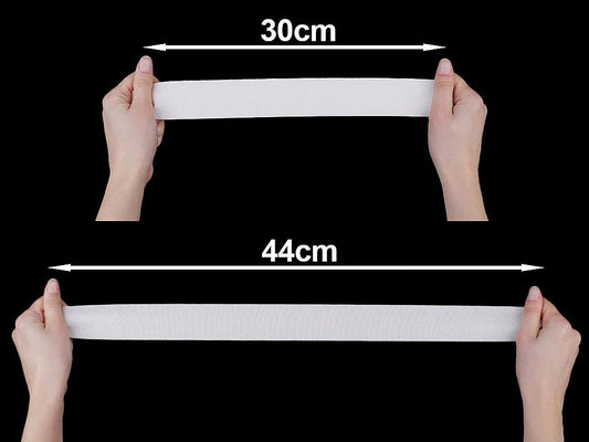 Image with flat elastic - 4 cm black – available at Šarlotes audumi
