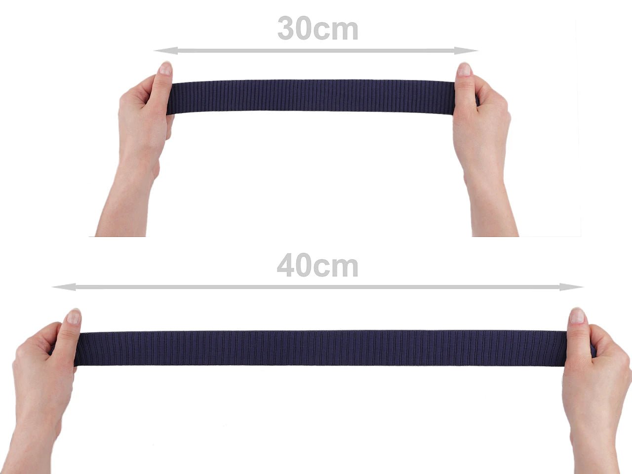 Płaska guma do bokserek - 3,8 cm, czarna