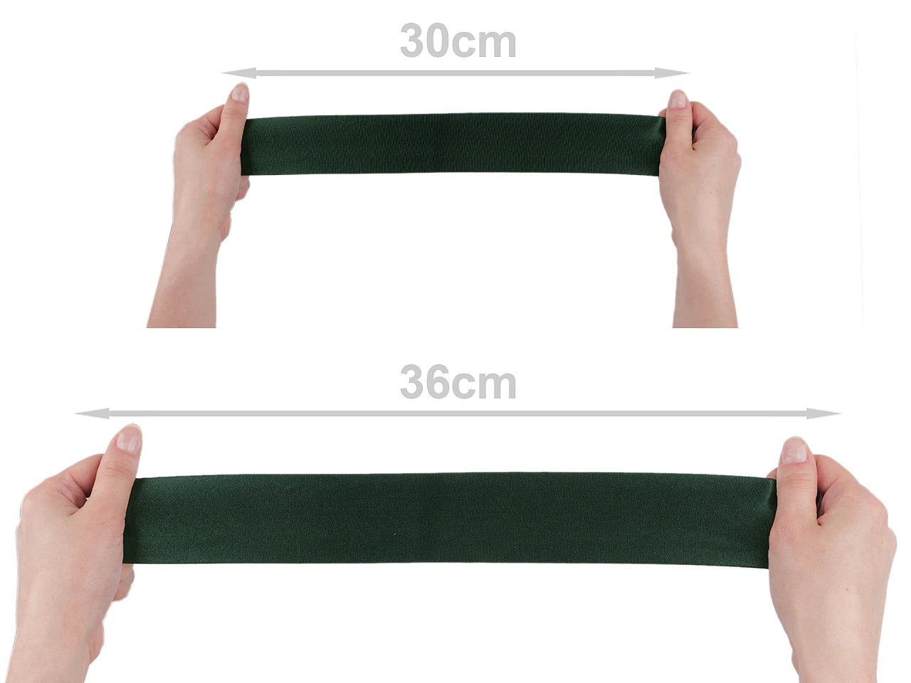 Płaska gumka satynowa 5 cm - szara