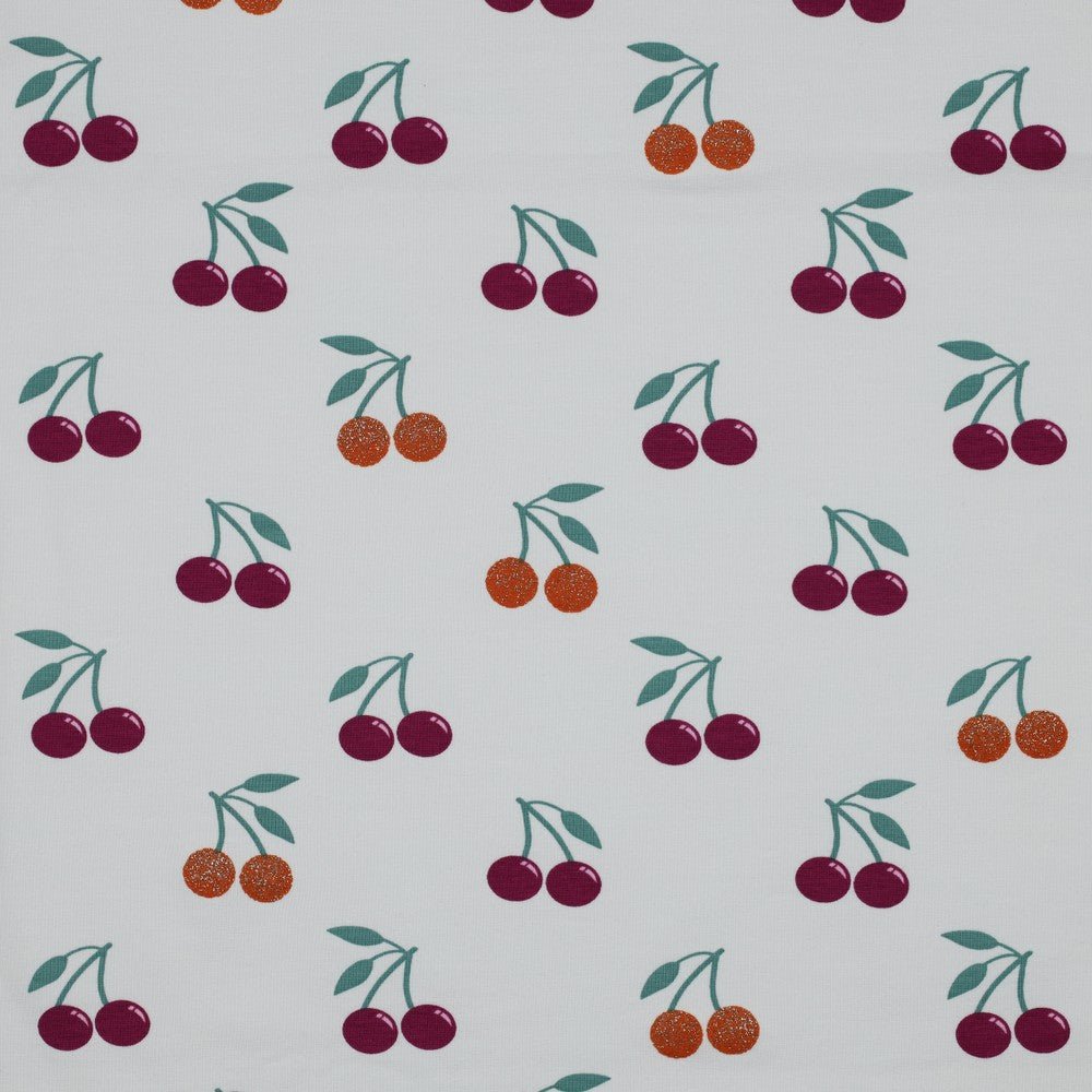 Thin cotton jersey - cherry 200 g/m²