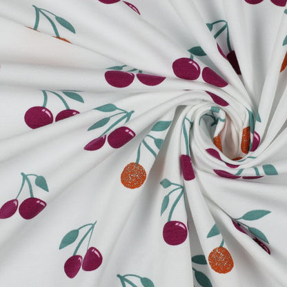 thin cotton jersey - cherry 200 g/m²