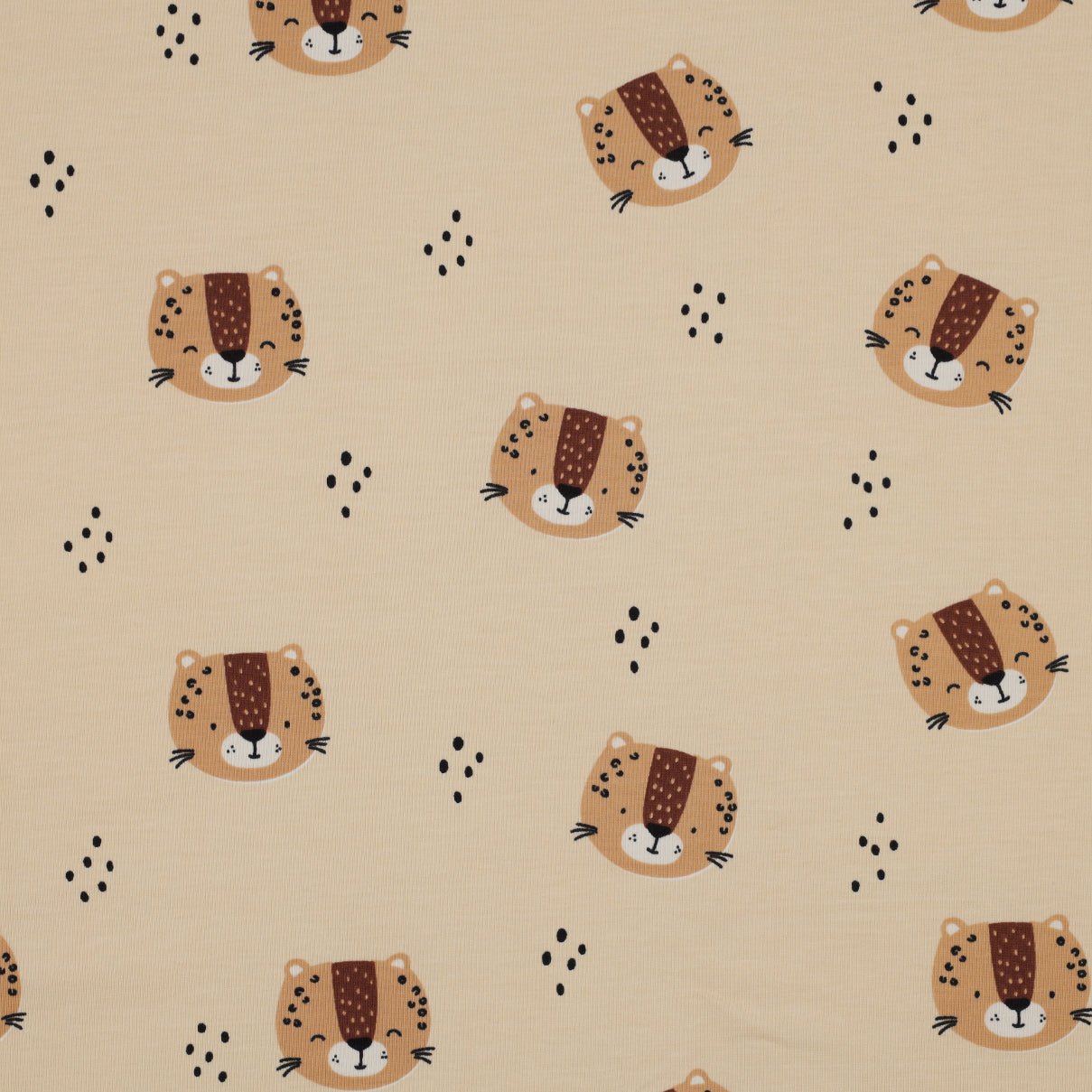 thin cotton jersey - leopard cubs 200 g/m²