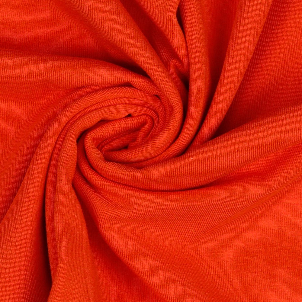 Thin cotton jersey - orange 215 g/m²