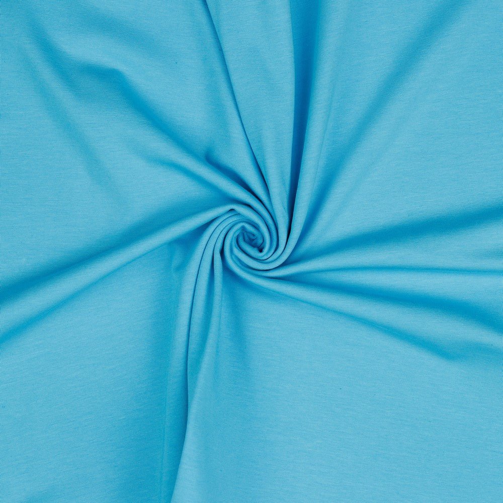 Lightweight cotton jersey - turquoise blue 215 g/m²