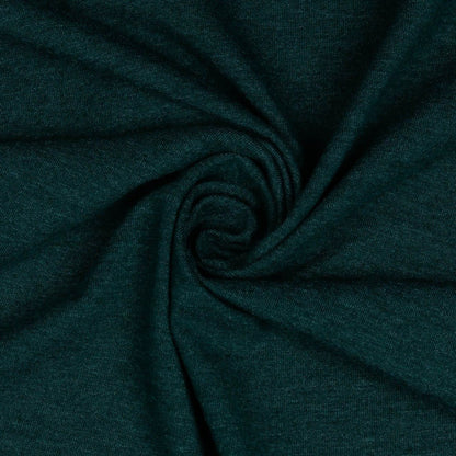 thin cotton jersey - dark green melange 215 g/m²