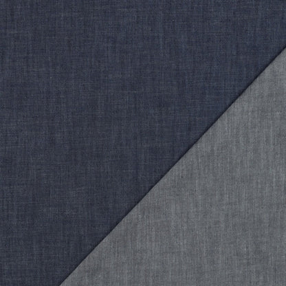 alt
Image of lightweight denim fabric for dresses, shirts - dark indigo blue 135 g/m² – available at Charlote Fabrics