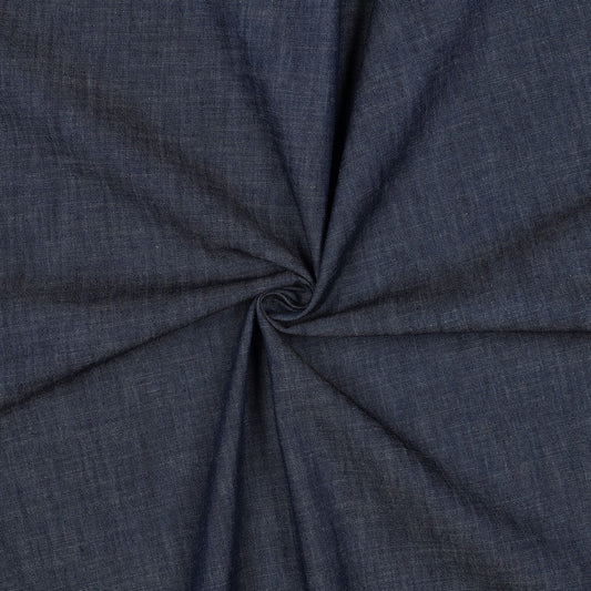 alt
Image with thin denim fabric for dresses, shirts - dark indigo blue 135 g/m² – available at Šarlotes audumi