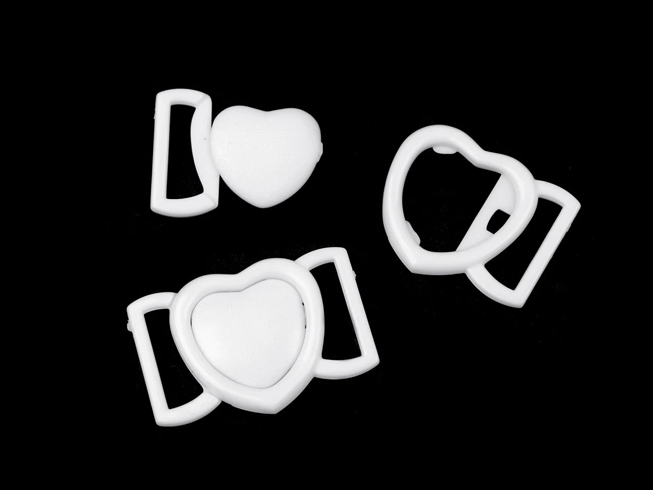 Plastic closure clip 20 mm - white (2 pcs pack)