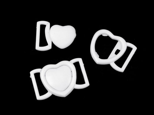 Plastic closure clip 20 mm - white (2 pcs pack)