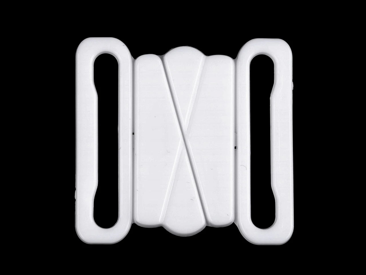 Plastic clasp - clip 25 mm - white (pack of 10)