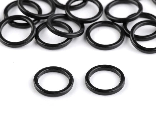 Plastic ring for underwear 20 mm - black (10 pcs per pack)