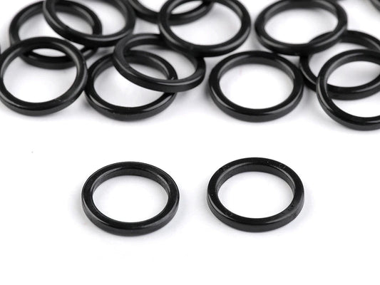 Plastic ring for underwear 8 mm - black (pack of 10)