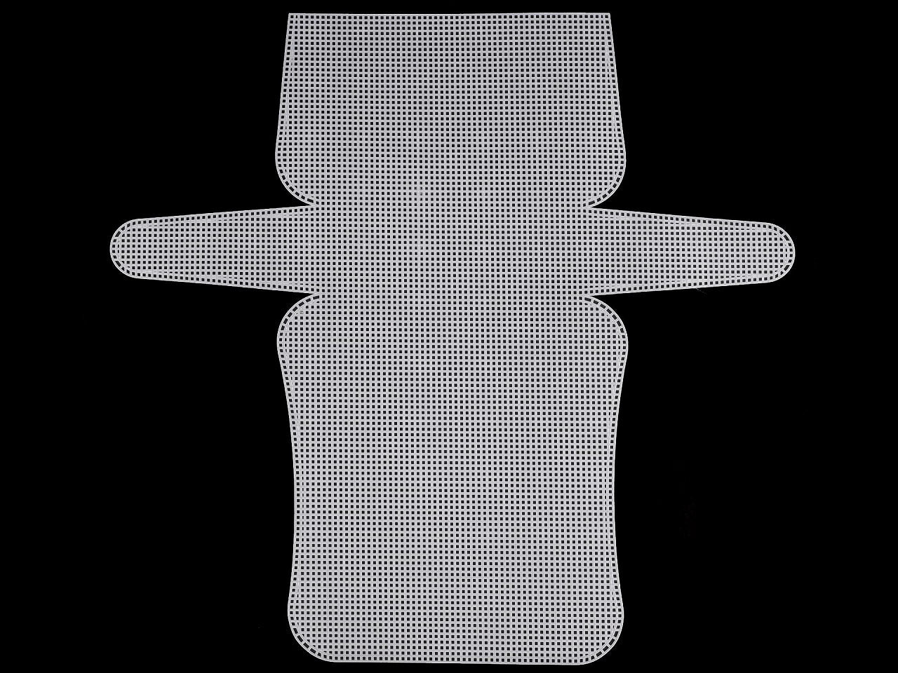 Plastic canvas for making handbags | 27 × 15 × 7 cm | Stiff mesh | 1.4 mm thickness
