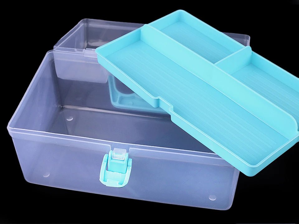 alt
Plastic box with handle for handicrafts