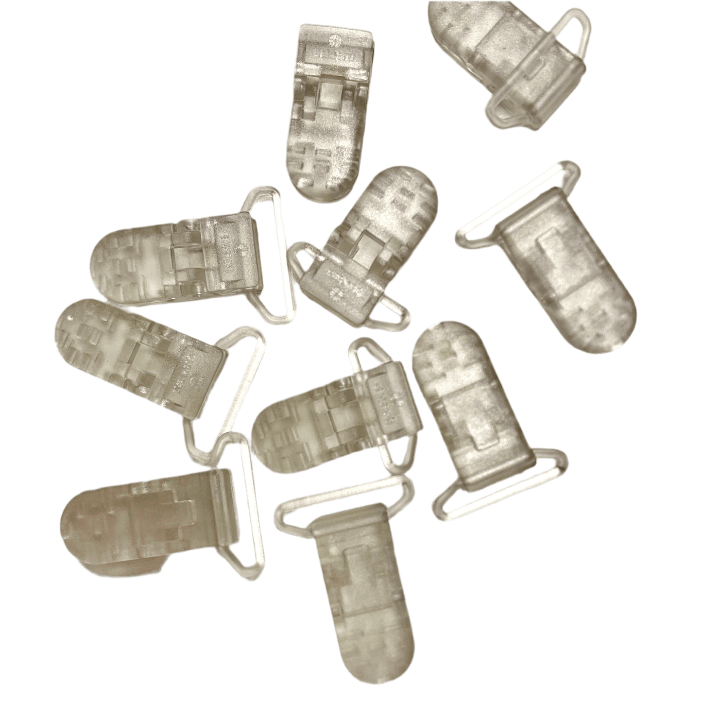 Przezroczysty plastikowy klips 20 mm - w opakowaniu 5 szt.