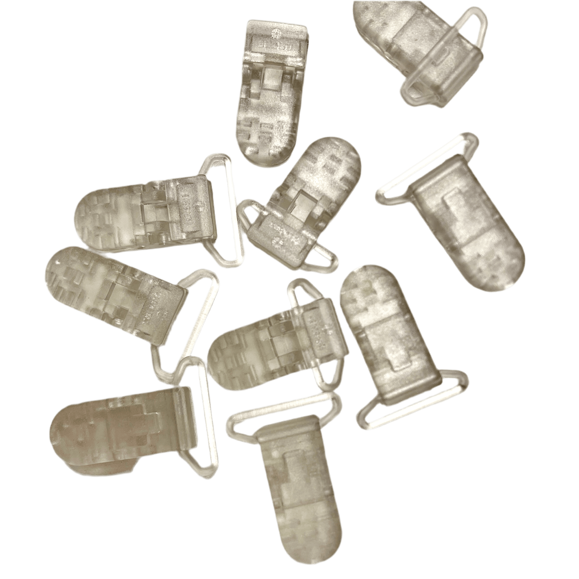 Przezroczysty plastikowy klips 20 mm - w opakowaniu 5 szt.