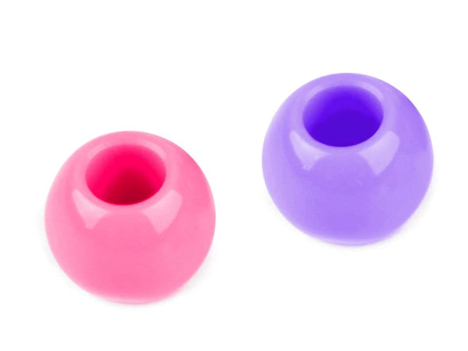 Zdjęcie z plastikowymi koralikami 8×10 mm w pastelowych odcieniach – mix – dostępne w Šarlotes audumi