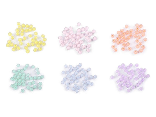 Plastic beads Ø8 mm 10 g| assorted colors