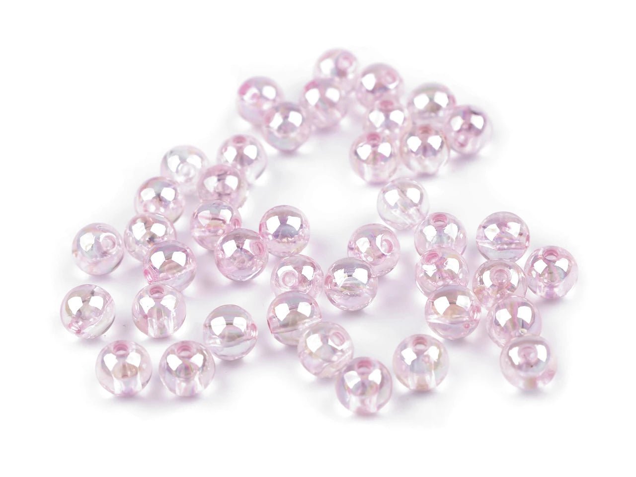 Attēls ar Plastmasas pērlītes Ø8 mm 10 g | dažādu toņu – pieejams internetā Šarlotes audumi