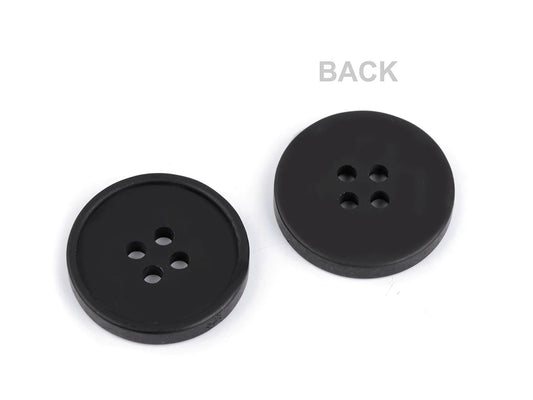 Plastic buttons 15 mm - black