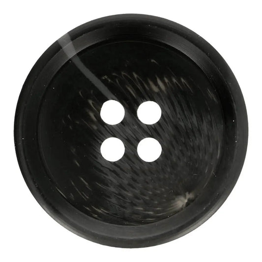Image of 24 mm black plastic buttons – available at Šarlotes audumi