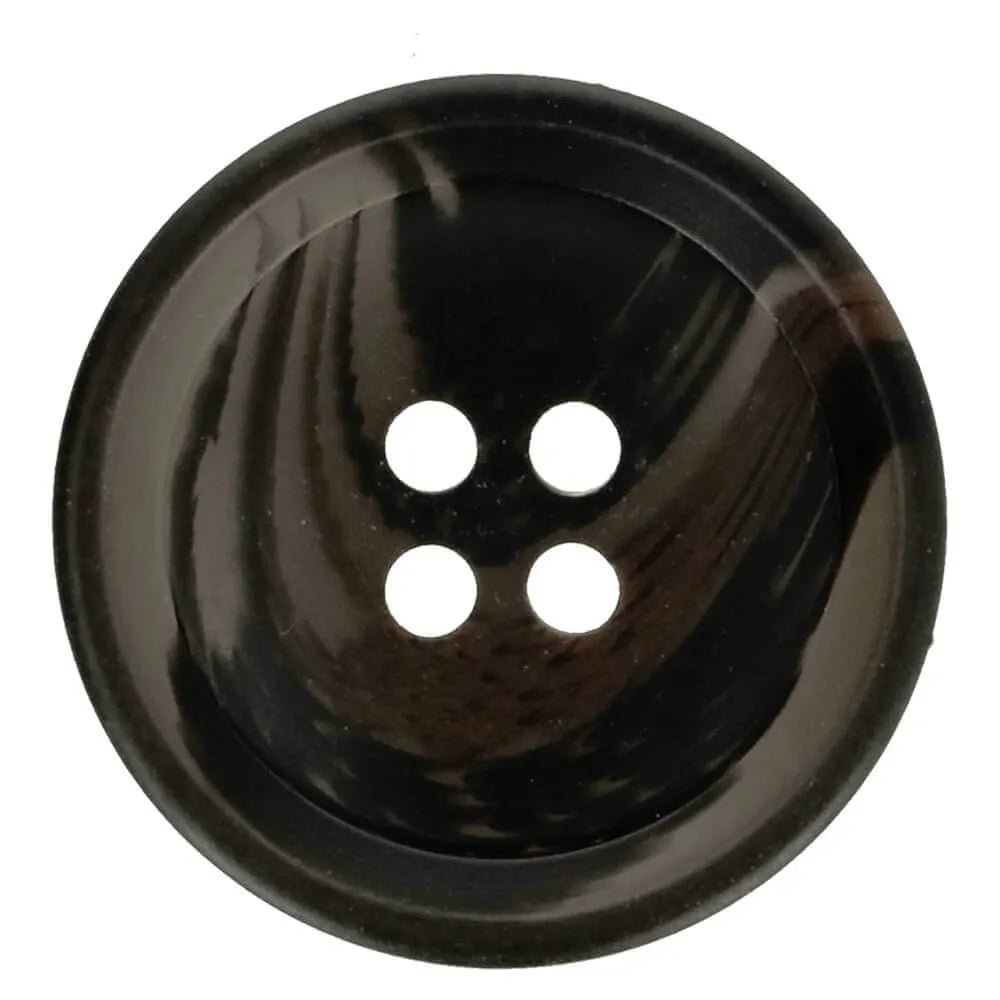 Image of plastic buttons 30 mm, black with color transitions – available online at Šarlotes audumi