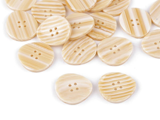 Plastic buttons 35 mm-beige