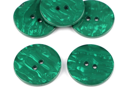 Plastic buttons 35 mm - green