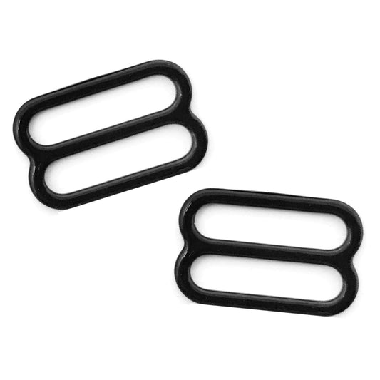 Plastic adjuster for laundry 16 mm - black (pack of 10 pcs)