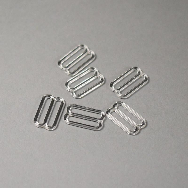 Transparent 18 mm plastic laundry adjuster (pack of 2 pcs)