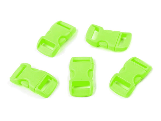 Plastic buckle - connector 10 mm - green (10 pcs per pack)