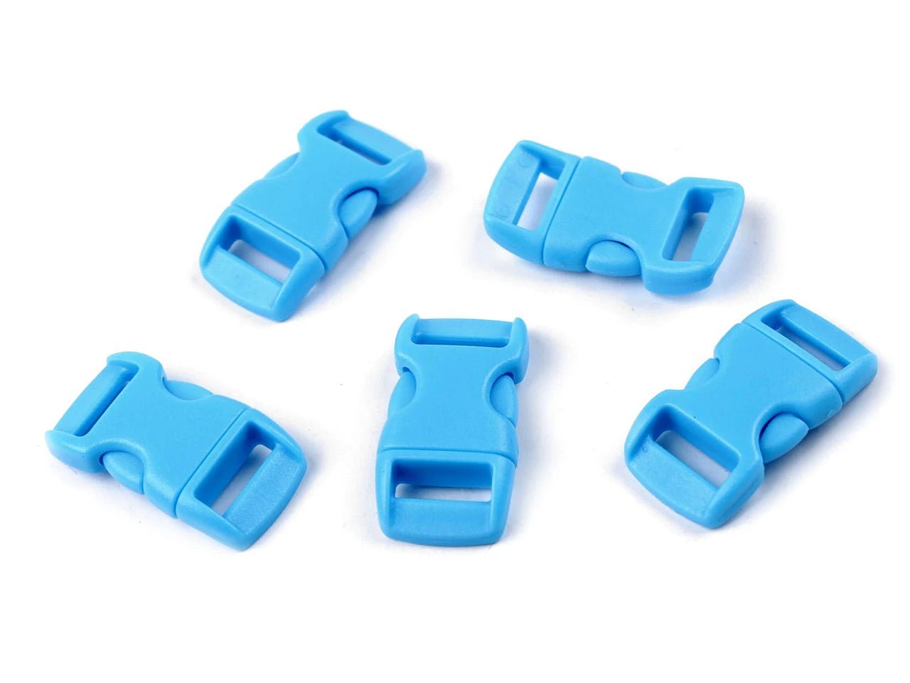 Plastic buckle connector 10 mm - blue (pack of 10 pcs)
