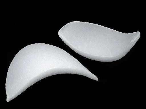 10 mm white shoulder pads (pair)