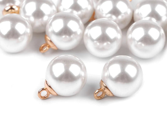 Decorative button with bead and loop |Ø20 mm