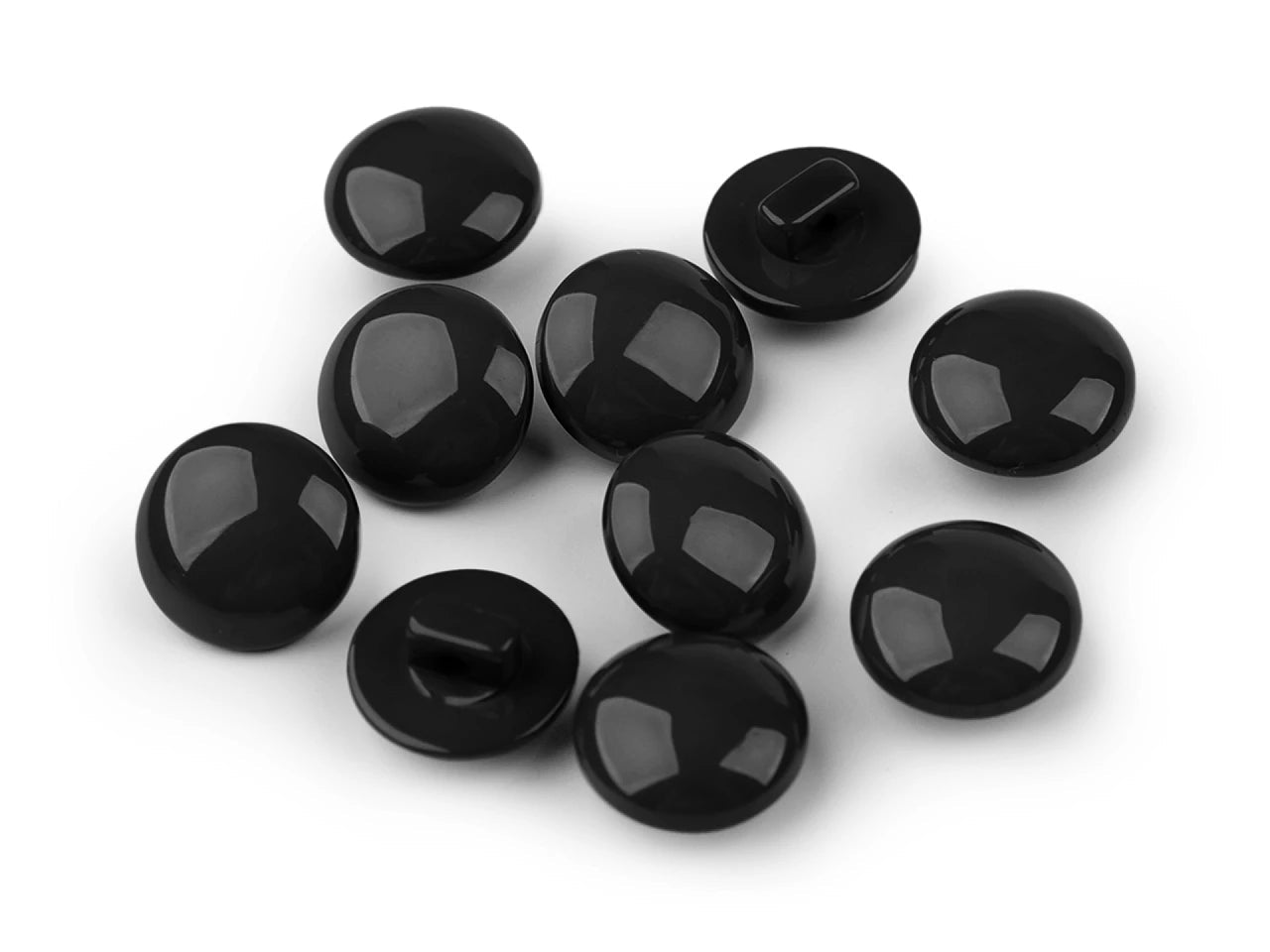 Pogas uz kājiņas 12.5 mm - melnas
