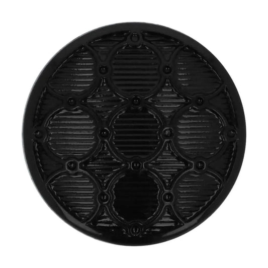 Image of a shank button 15 mm - black – available at Šarlotes audumi