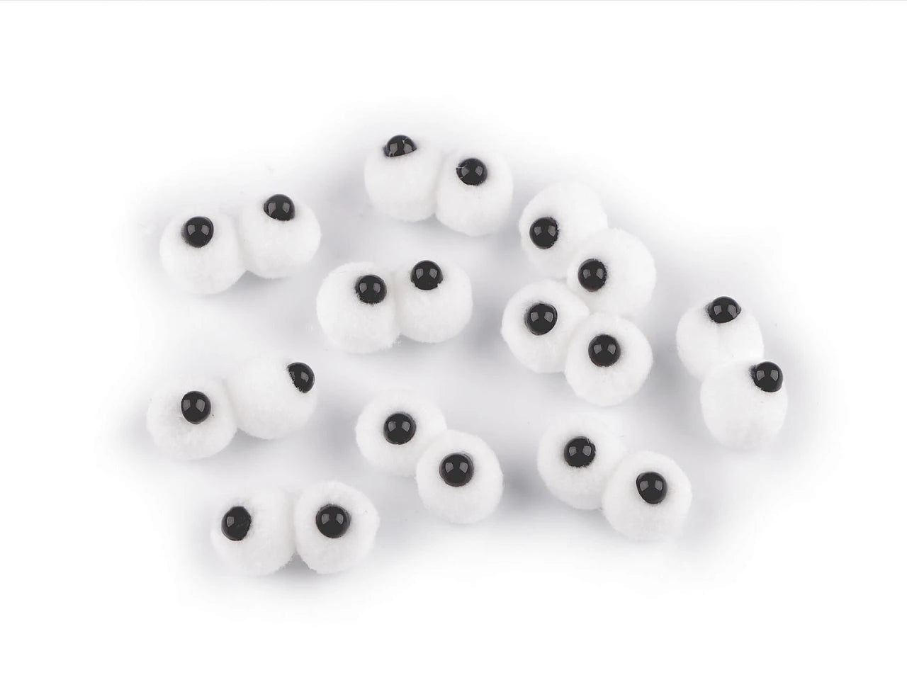 Obrazek z oczami z pomponów do zabawek 15 × 30 mm – dostępne w Šarlotes audumi