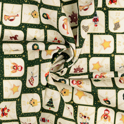 Premium 100% cotton fabric advent calendar 120 g/m² – available online at Šarlotes audumi