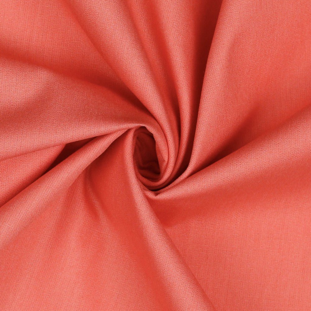 Premium 100% cotton fabric - coral 125 g/m²