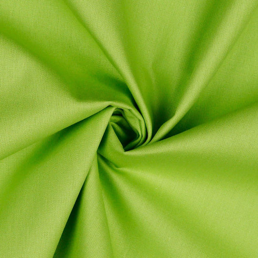 Premium 100% cotton fabric - lime green 130 g/m²