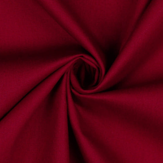 Premium 100% cotton fabric - dark red 130 g/m²