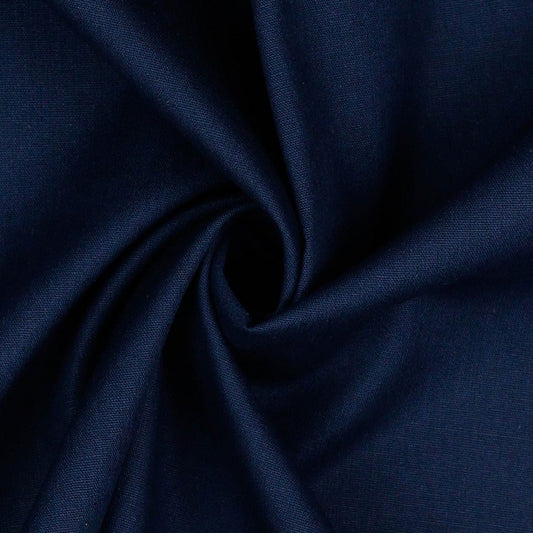 Premium 100% cotton fabric - dark blue 125 g/m²