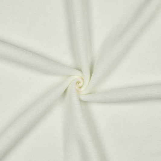 Premium Anti-Pilling Fleece Fabric - Milk White 240 g/m²