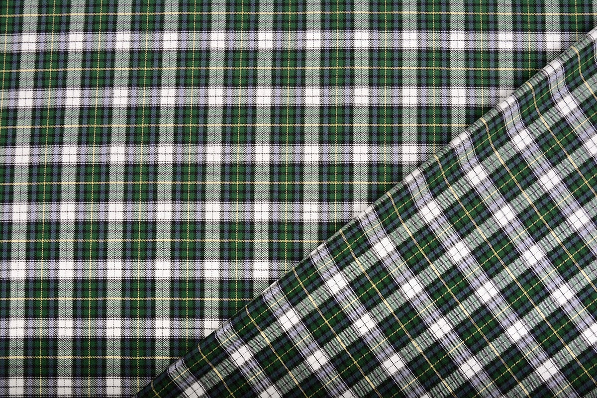 Premium Flannel - green plaid 120 g/m²