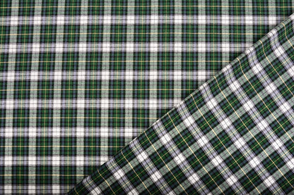 Premium Flannel - green plaid 120 g/m²