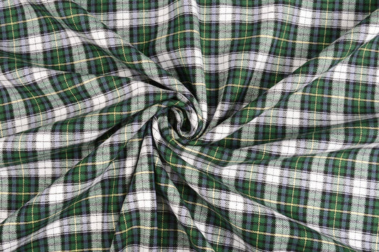 Premium Flannel - green plaid 120 g/m²