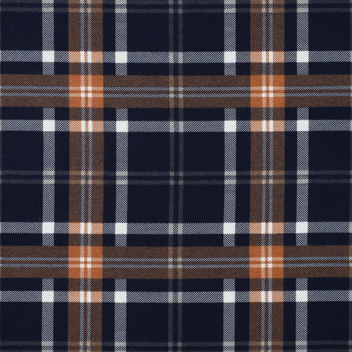 Premium Flannel - blue and brick-red plaid 165 g/m²